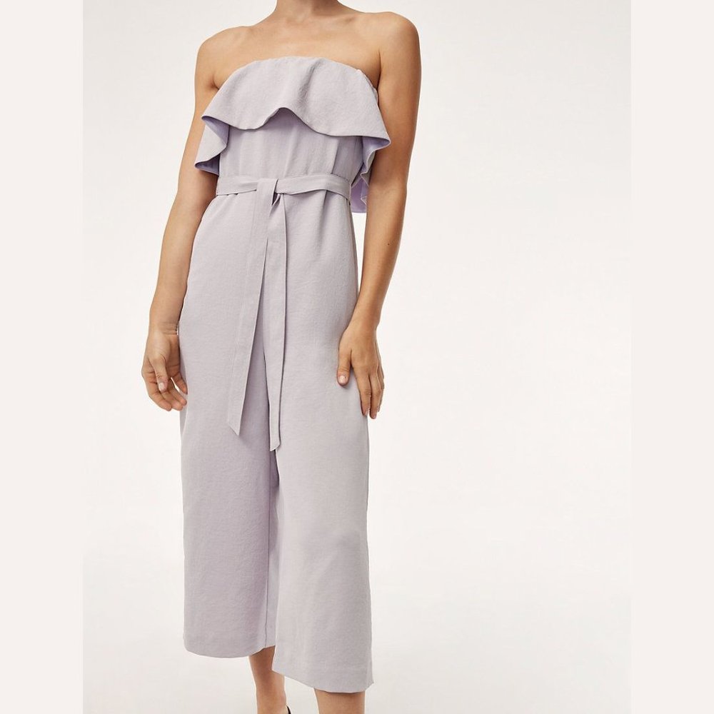 Aritzia Babaton Lilac Fog Flutter Jumpsuit